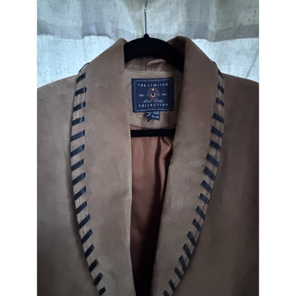 The Limited Collection Leather Jacket Womens L Brown Western Blazer Whipstitch - Picture 2 of 15
